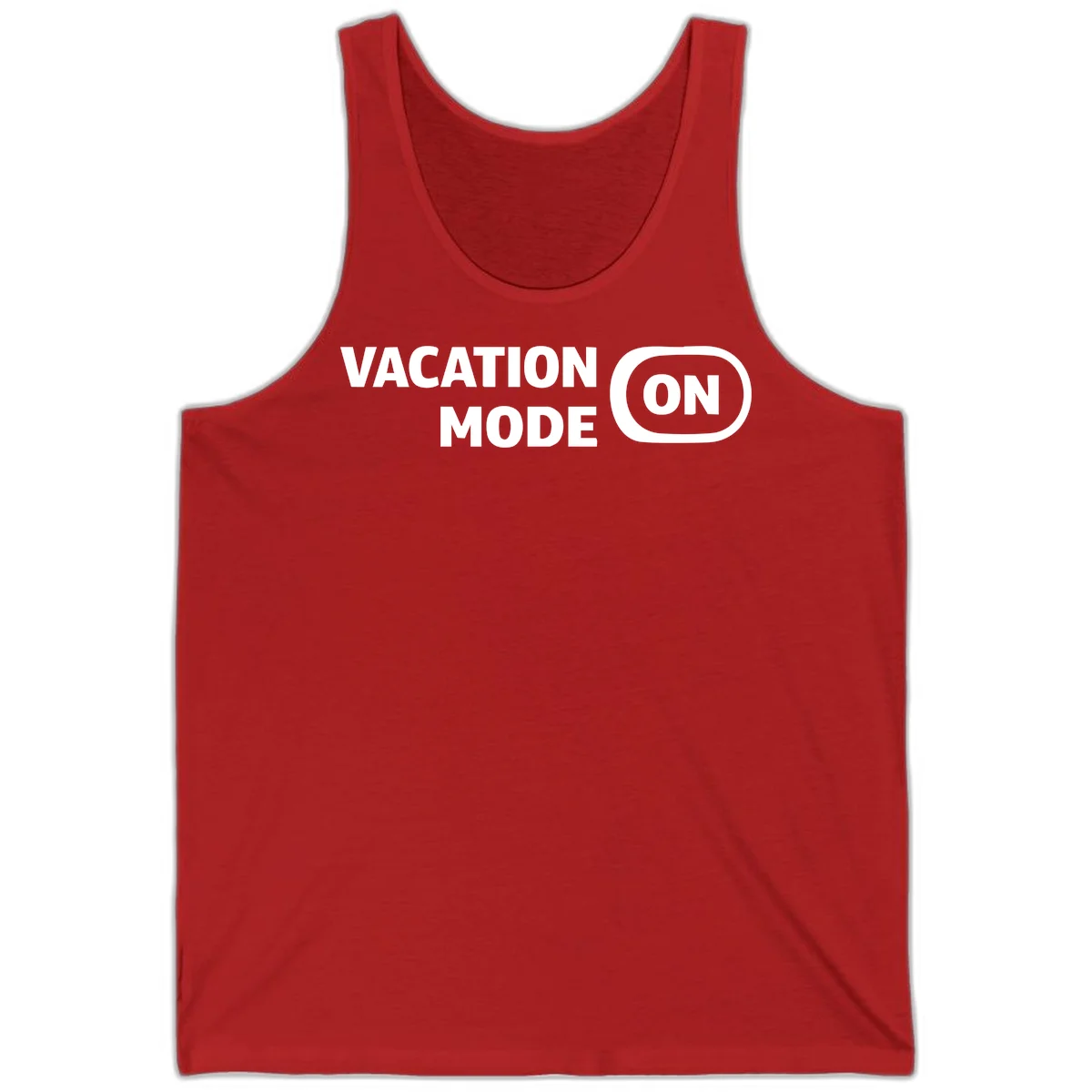 Vacation Mode On Tank Top in Red