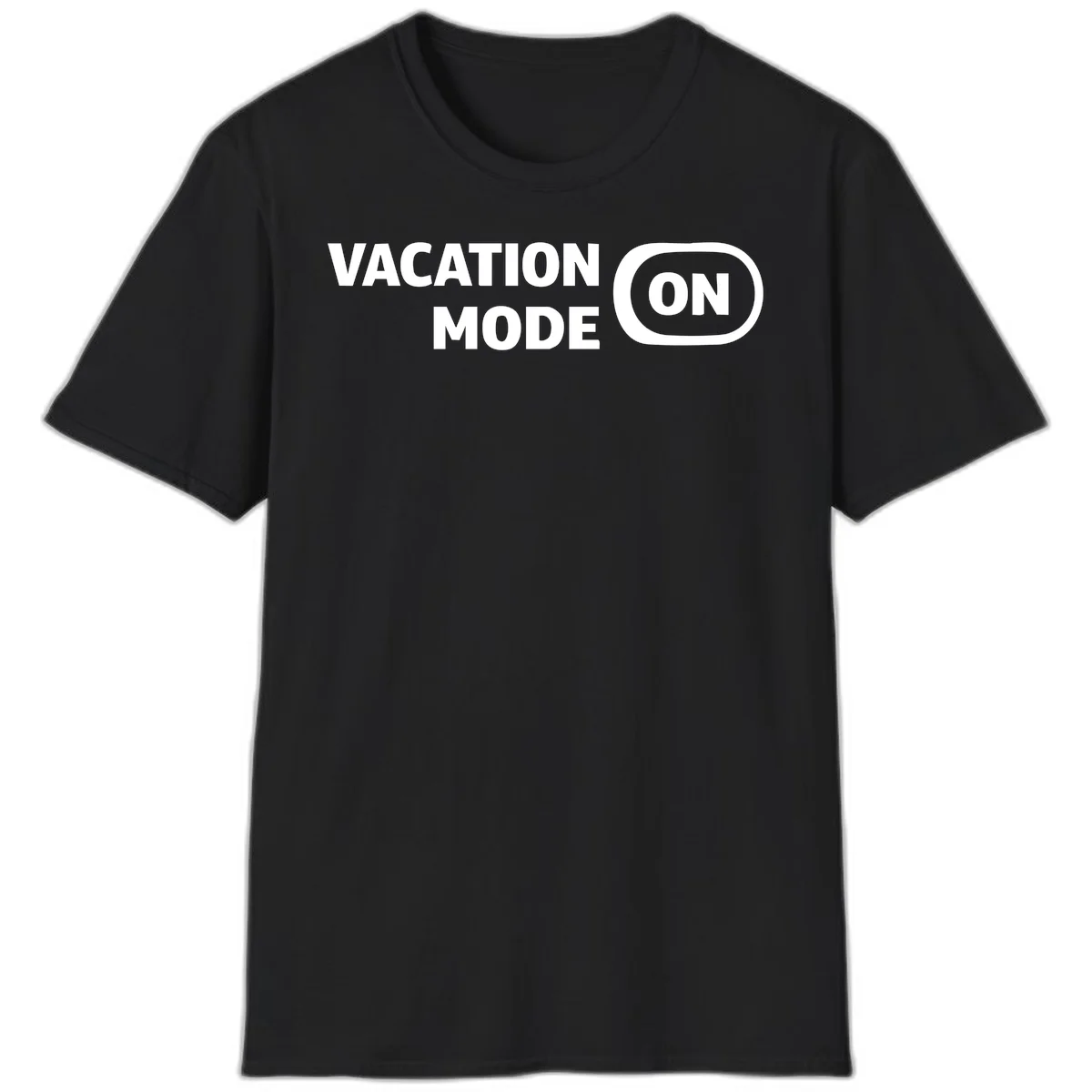 Vacation Mode On T-Shirt in Black