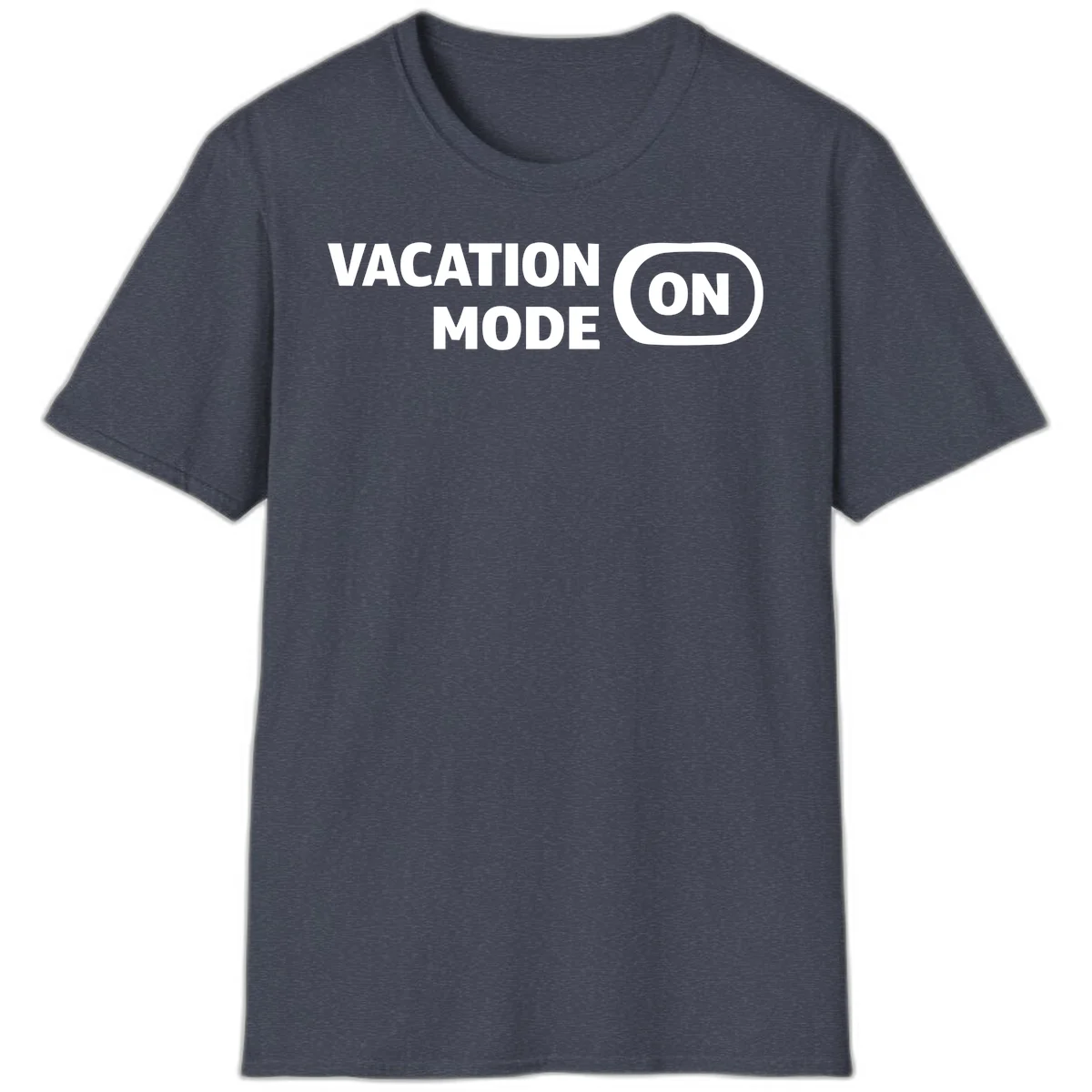 Vacation Mode On T-Shirt in Heather Navy