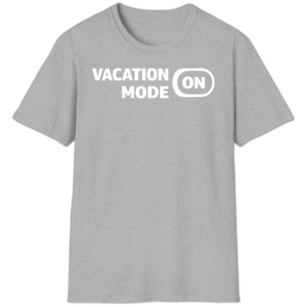 Vacation Mode On T-Shirt in Sport Grey
