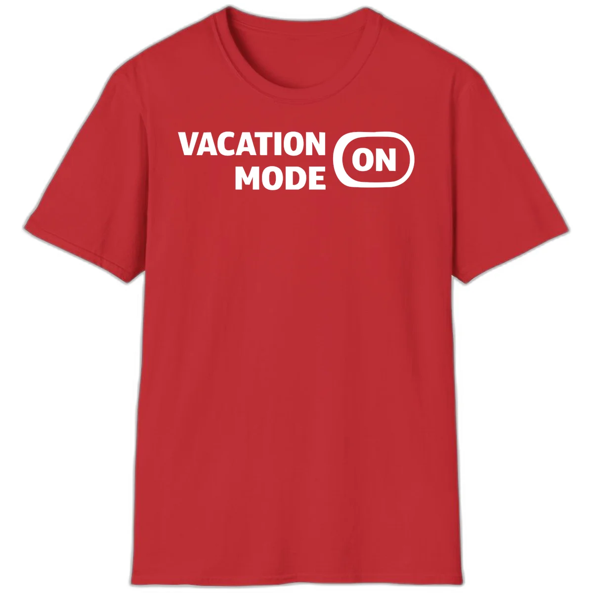 Vacation Mode On T-Shirt in Red
