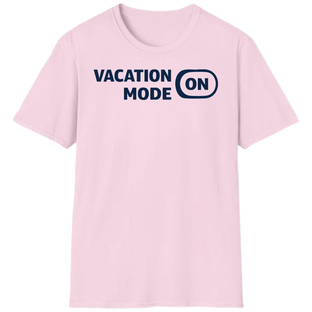 Vacation Mode On T-Shirt in Light Pink