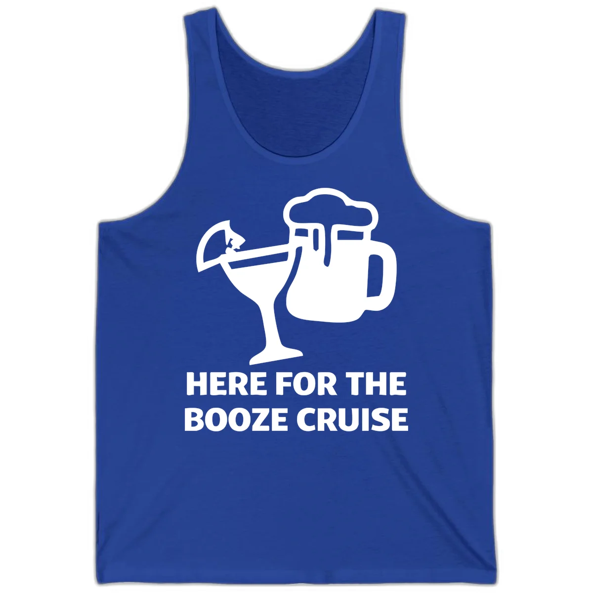 Here For The Booze Cruise Tank in True Royal