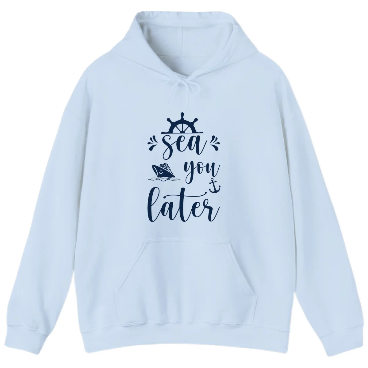 Sea You On The Water Hoodie in Light Blue