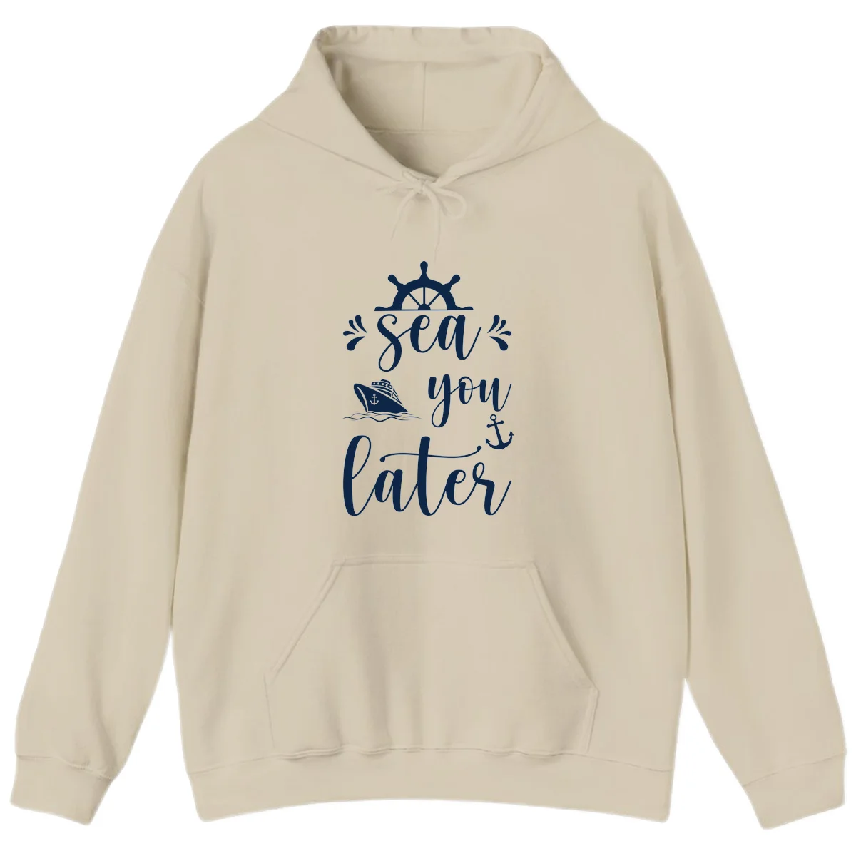 Sea You On The Water Hoodie in Sand