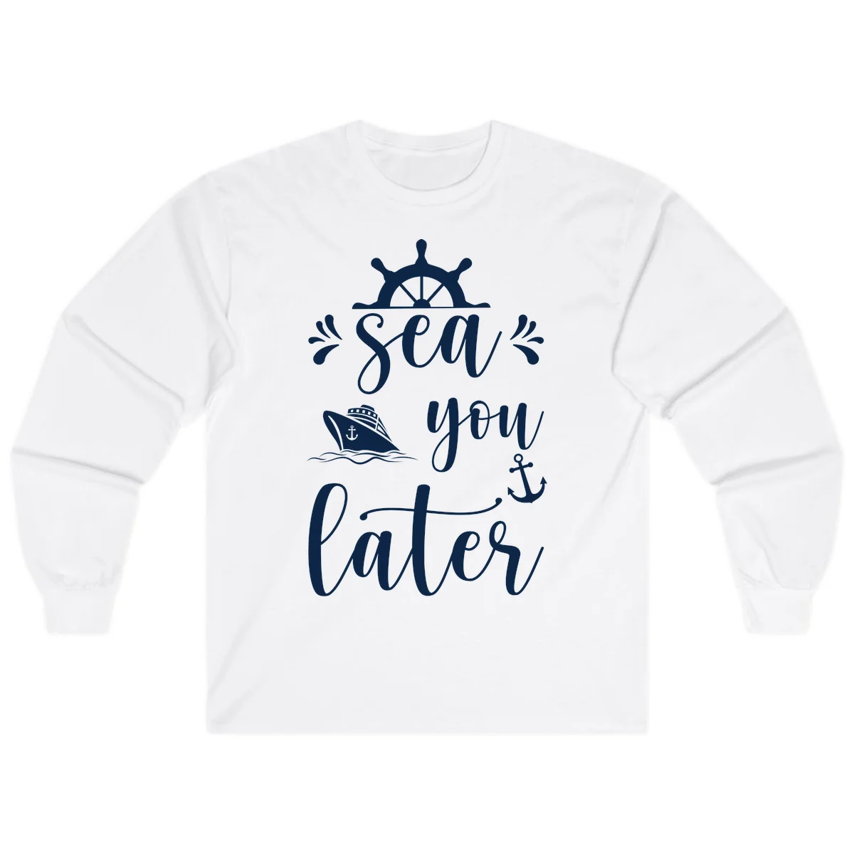 Sea You On The Water Long Sleeve in White
