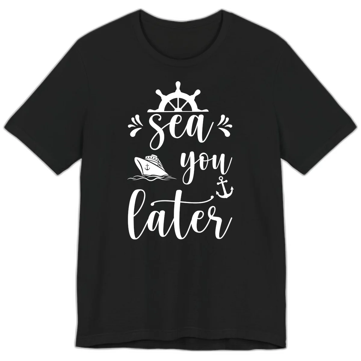Sea You On The Water Premium T-Shirt in Black