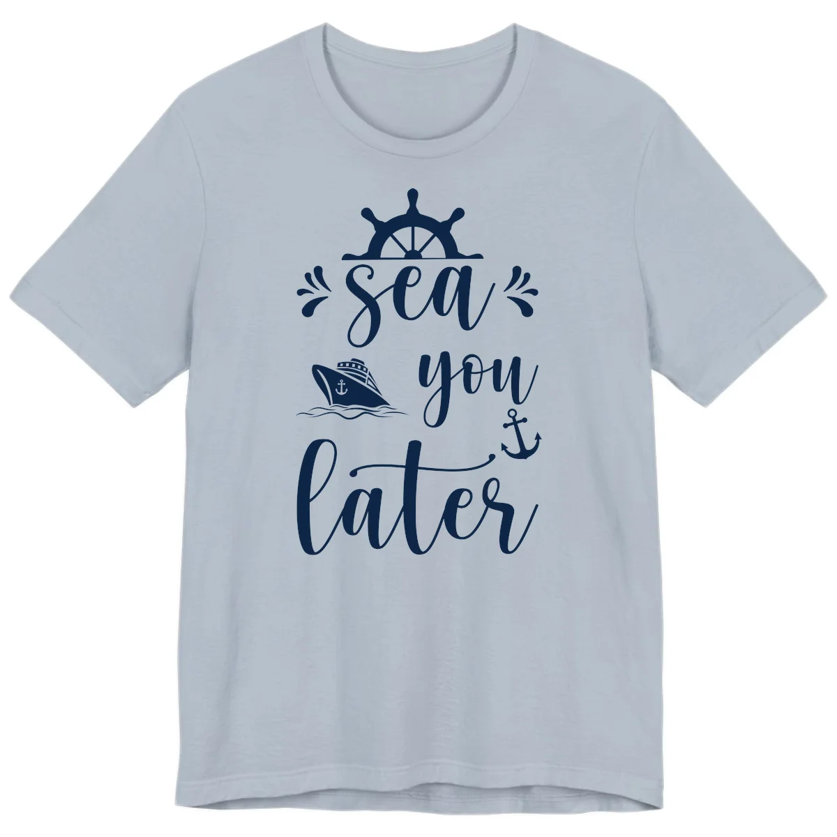 Sea You On The Water Premium T-Shirt in Light Blue