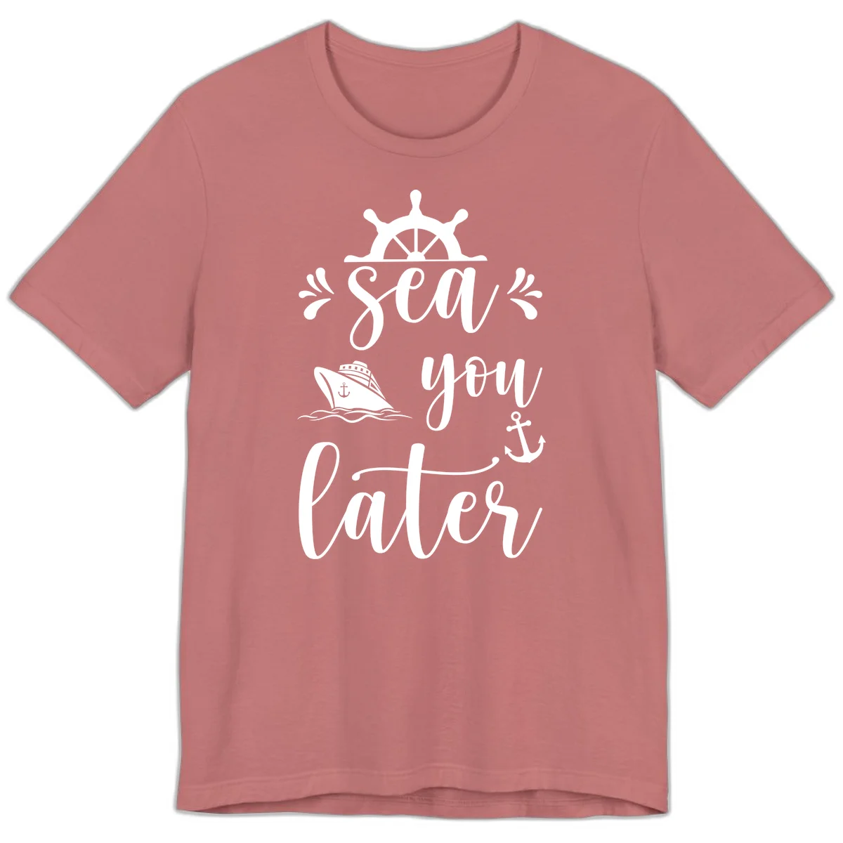Sea You On The Water Premium T-Shirt in Mauve