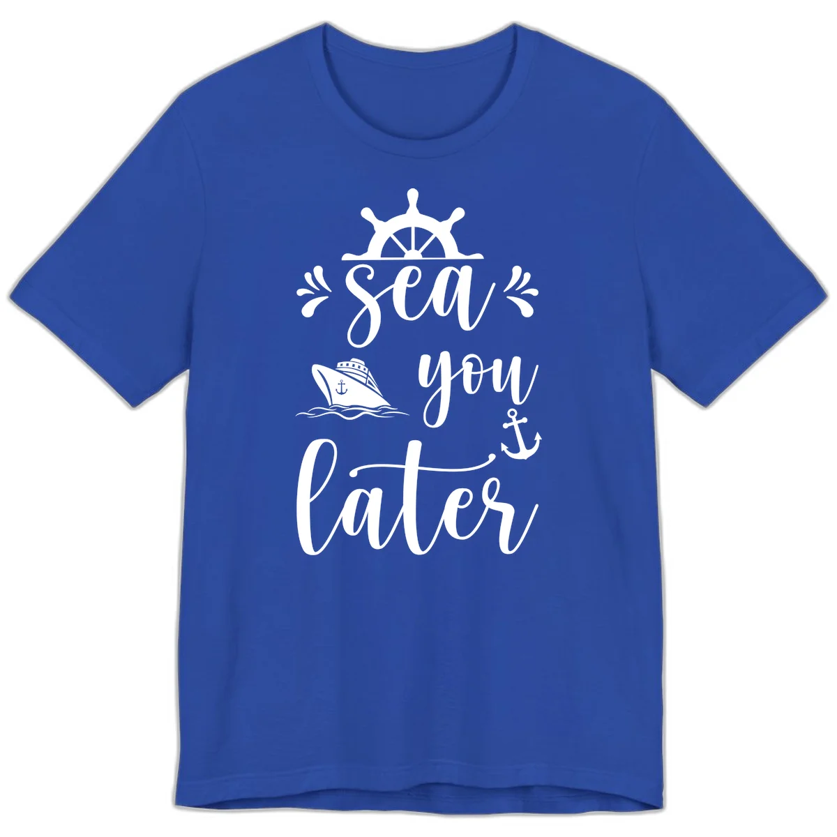 Sea You On The Water Premium T-Shirt in True Royal
