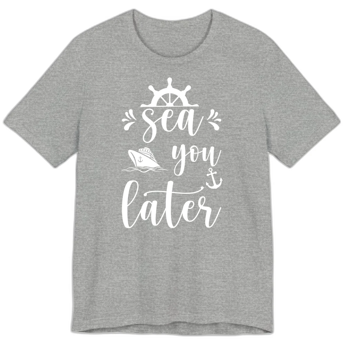 Sea You On The Water Premium T-Shirt in Athletic Heather