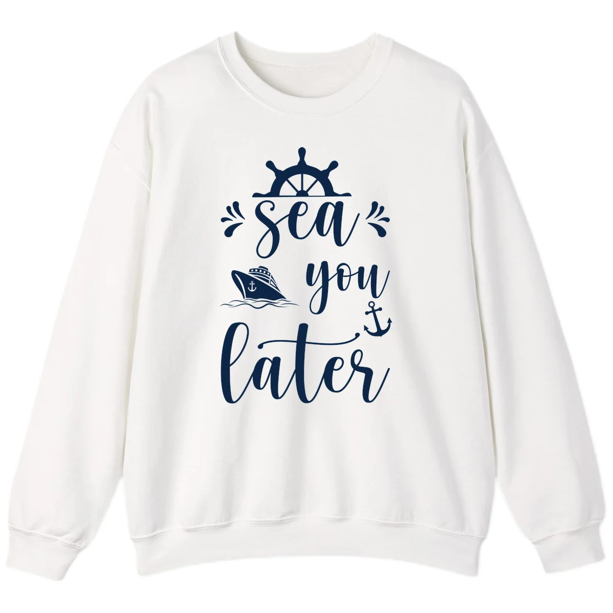 Sea You On The Water Sweatshirt in White