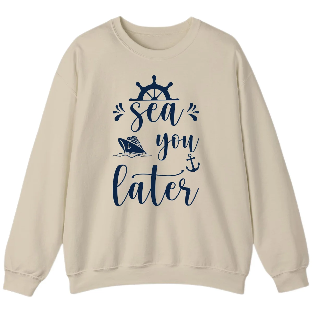 Sea You On The Water Sweatshirt in Sand