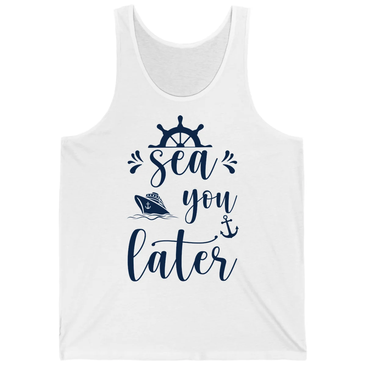 Sea You On The Water Tank in White