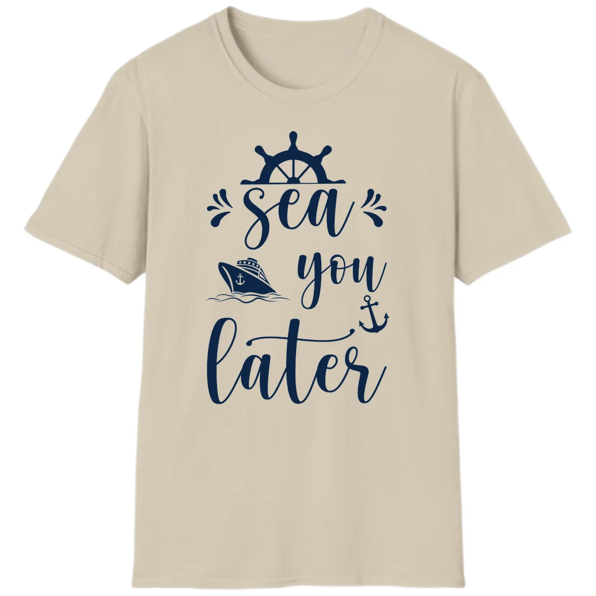 Sea You On The Water T-Shirt in Sand