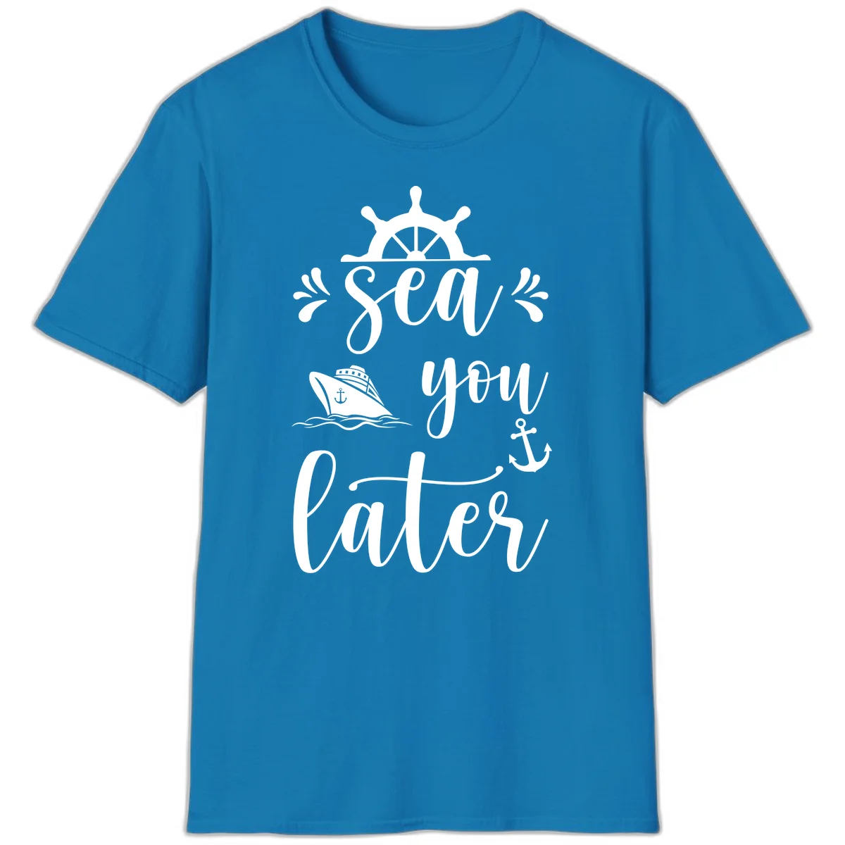 Sea You On The Water T-Shirt in Sapphire