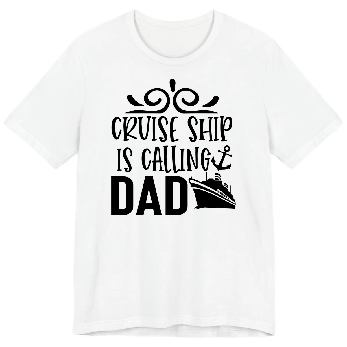 Cruise Ship Is Calling Dad Premium T-Shirt in White