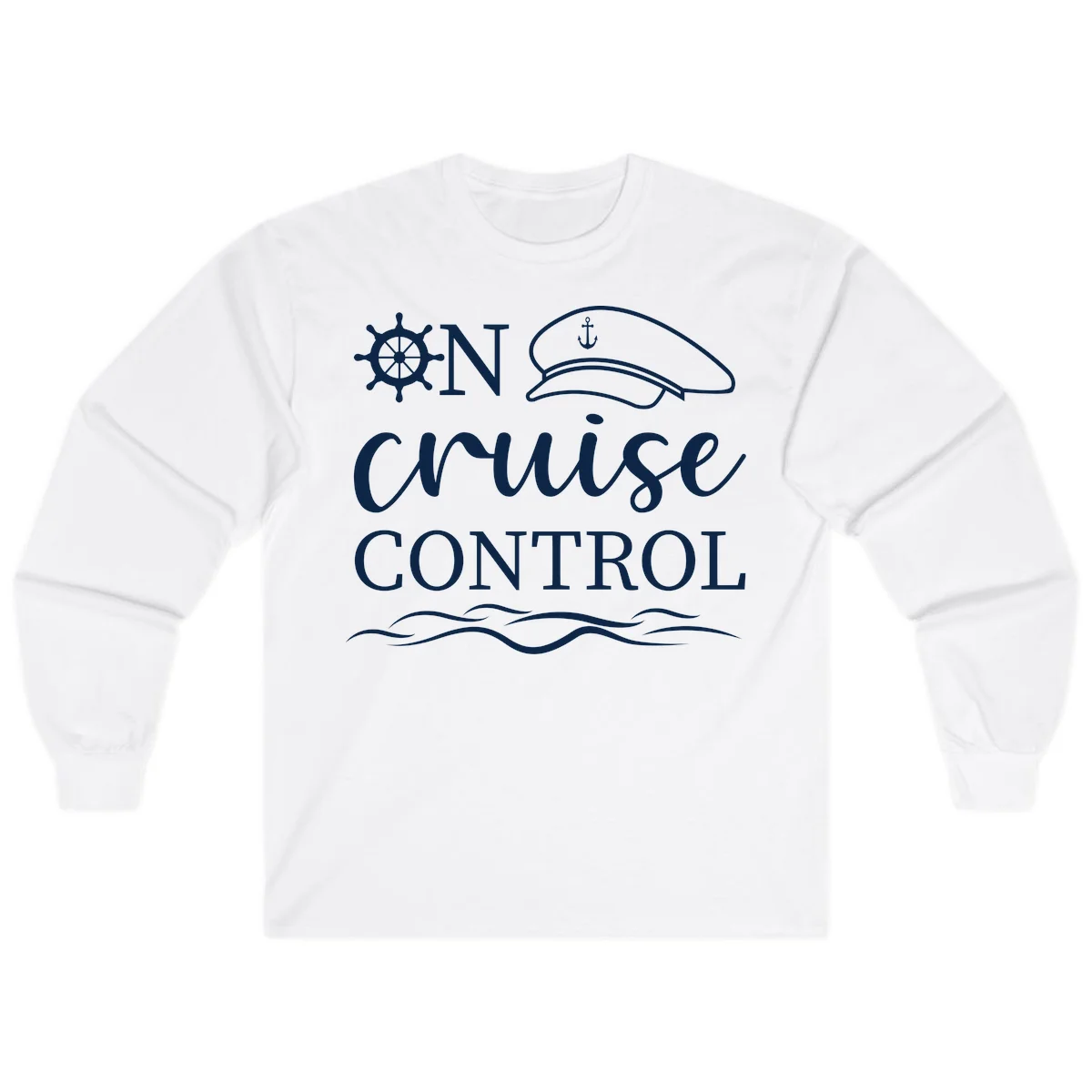 In Cruise Control Nautical Long Sleeve T-Shirt in White