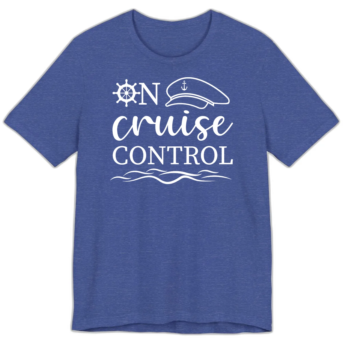 In Cruise Control Nautical Premium T-Shirt in Heather True Royal
