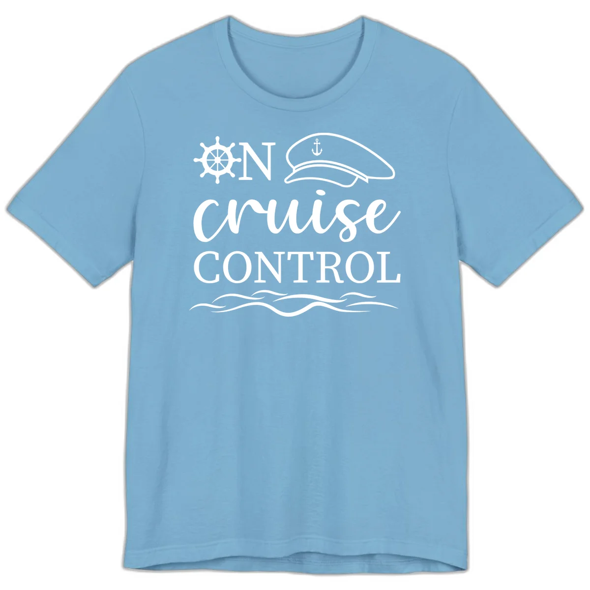In Cruise Control Nautical Premium T-Shirt in Ocean Blue