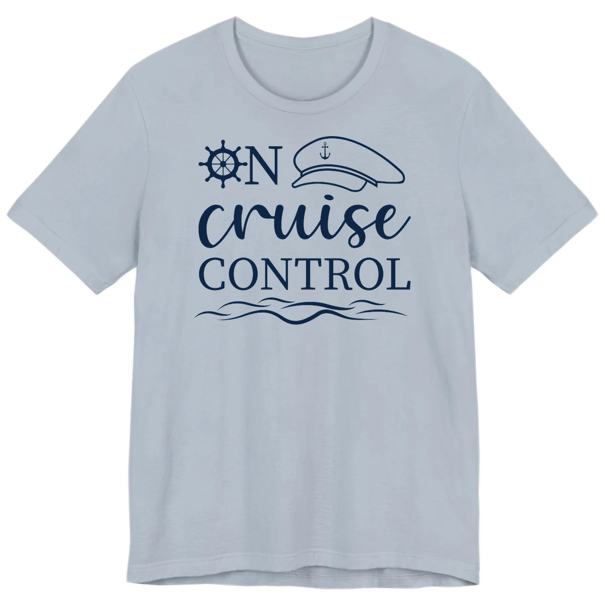 In Cruise Control Nautical Premium T-Shirt in Light Blue