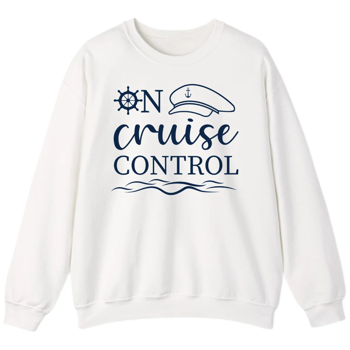 In Cruise Control Nautical Cruise Sweatshirt in White