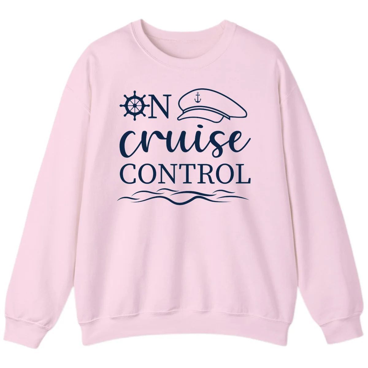 In Cruise Control Nautical Cruise Sweatshirt in Light Pink