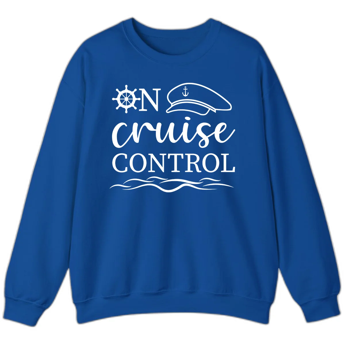 In Cruise Control Nautical Cruise Sweatshirt in Royal