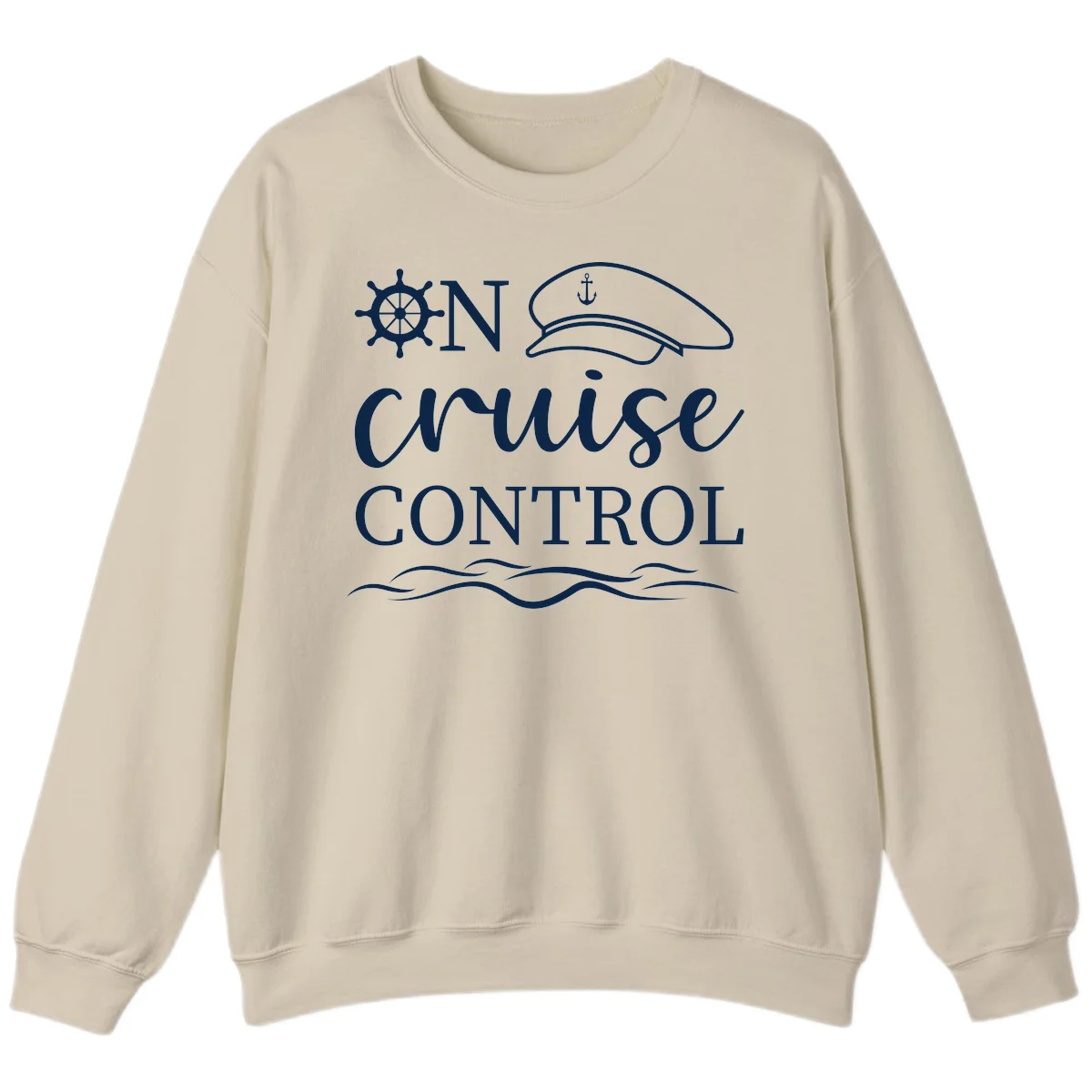 In Cruise Control Nautical Cruise Sweatshirt in Sand