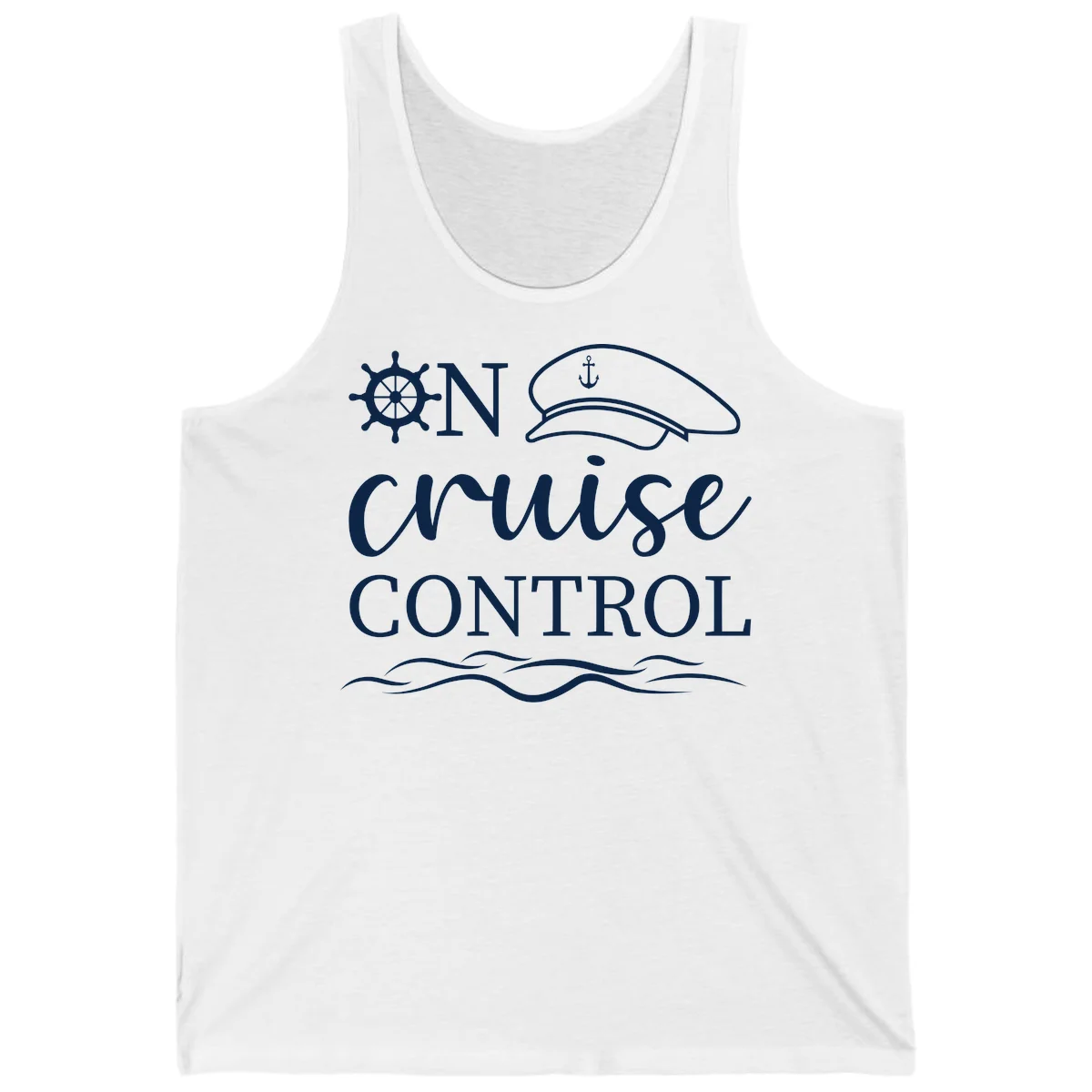 In Cruise Control Nautical Captain Tank Top in White
