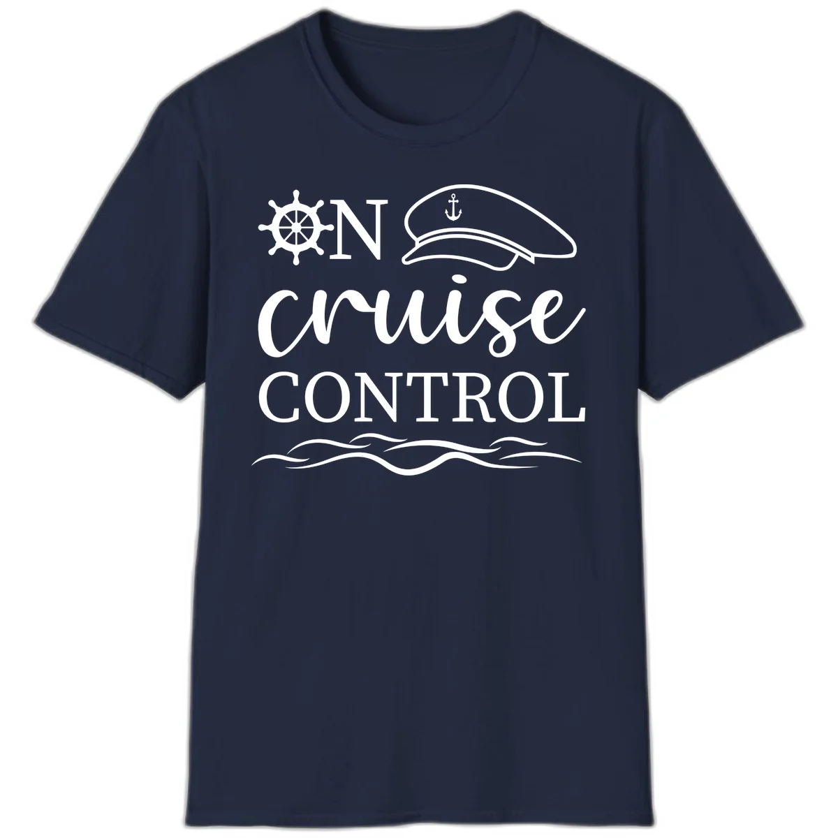 In Cruise Control Nautical Captain T-Shirt in Navy