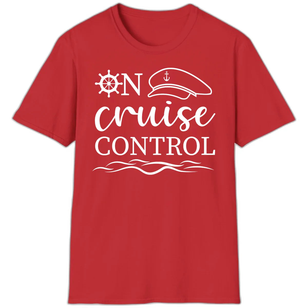 In Cruise Control Nautical Captain T-Shirt in Red