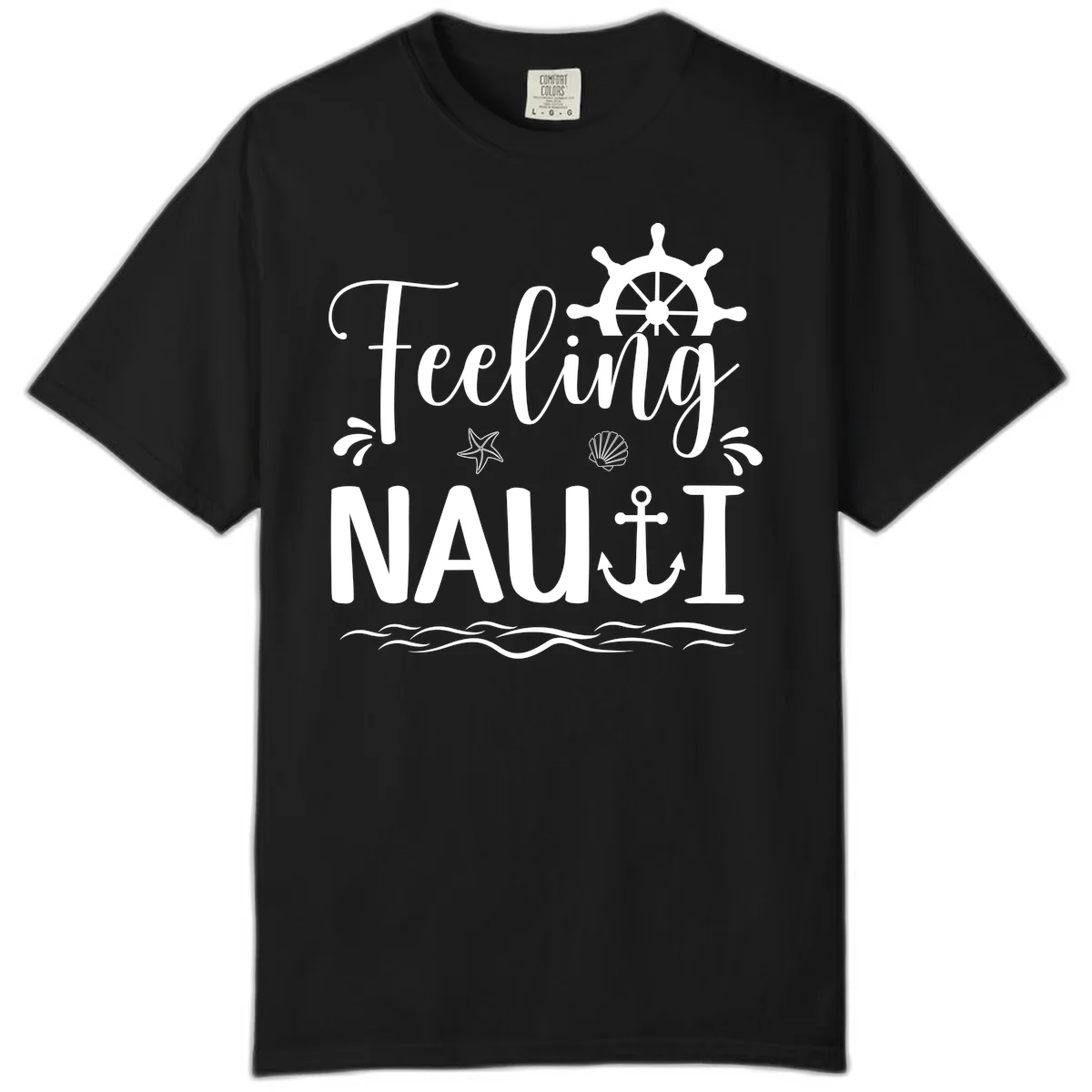 Feeling Nautical Comfort Colors Cruise Tee in Black
