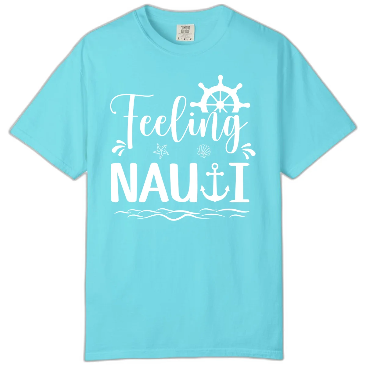 Feeling Nautical Comfort Colors Cruise Tee in Lagoon Blue