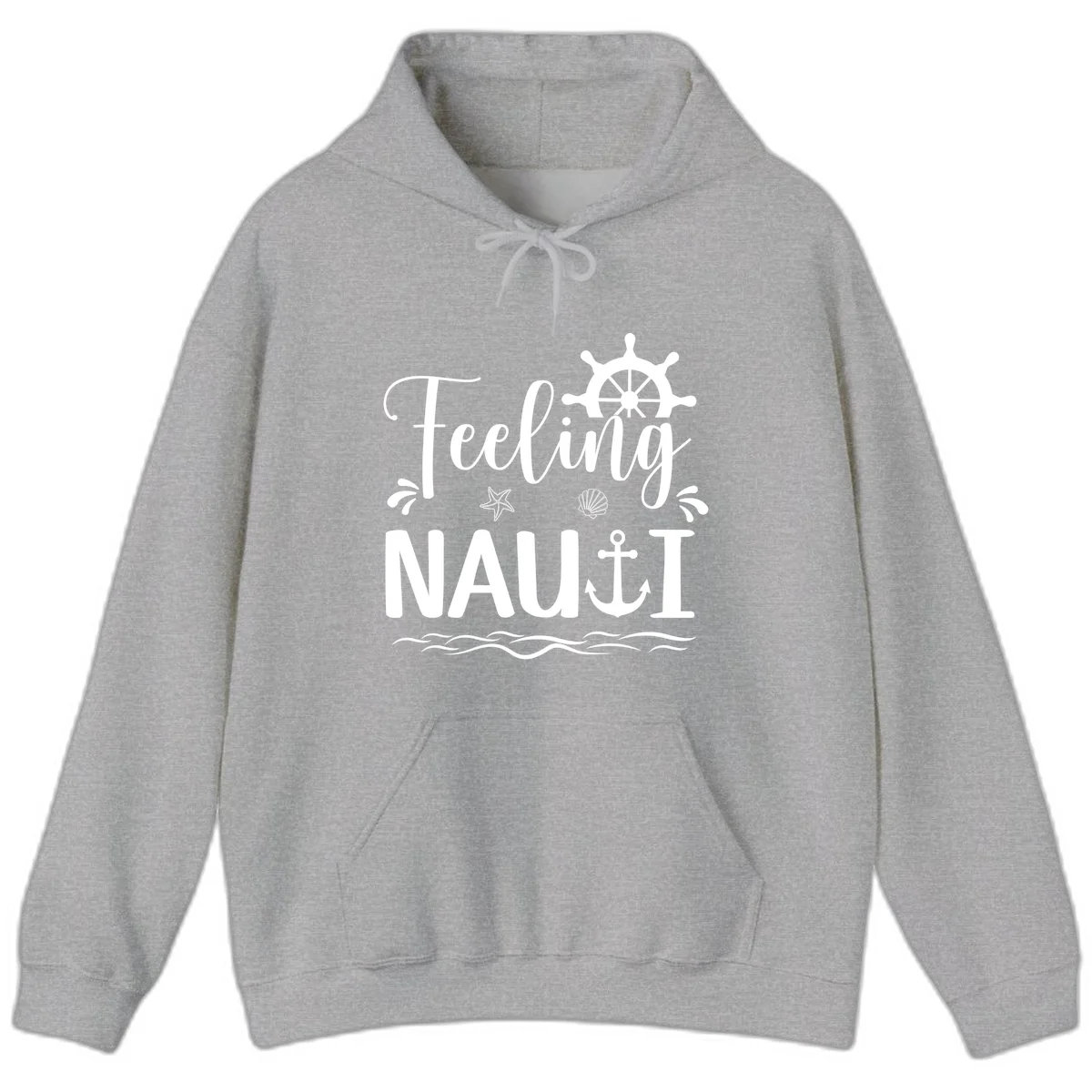 Feeling Nautical Cruise Vacation Hoodie in Sport Grey