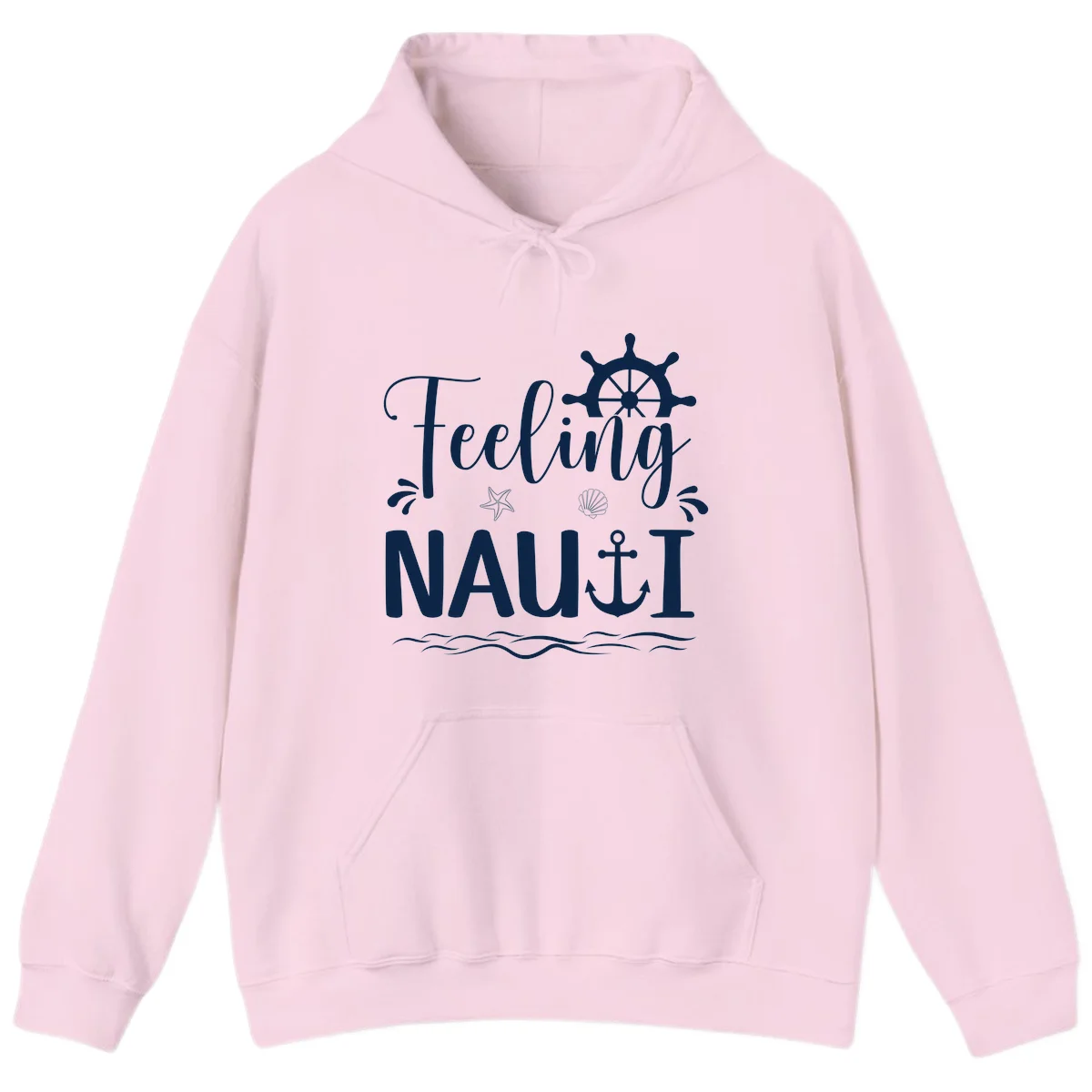 Feeling Nautical Cruise Vacation Hoodie in Light Pink
