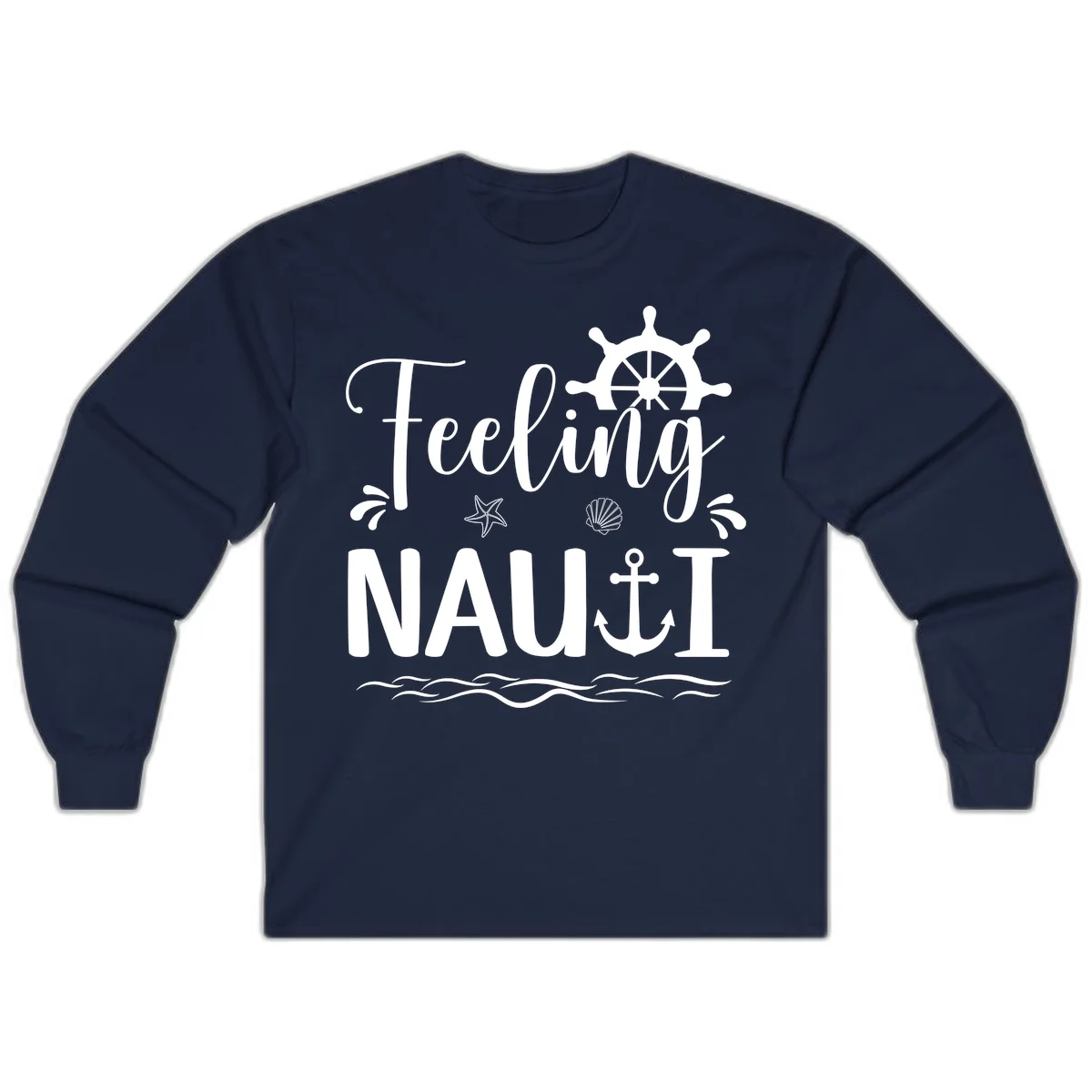 Feeling Nautical Cruise Long Sleeve Tee in Navy