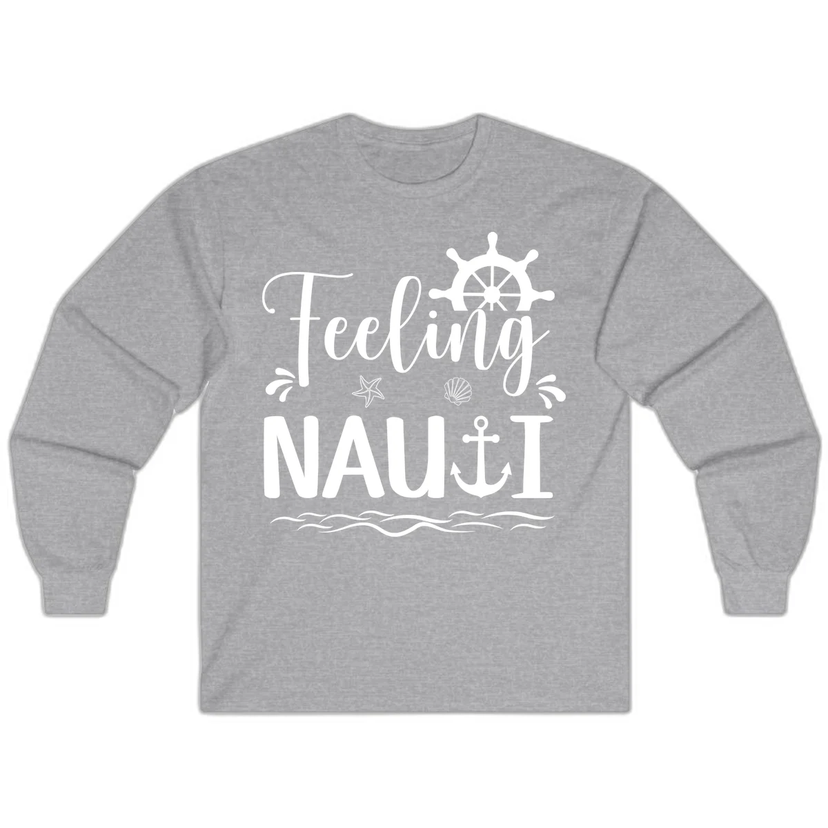 Feeling Nautical Cruise Long Sleeve Tee in Sport Grey