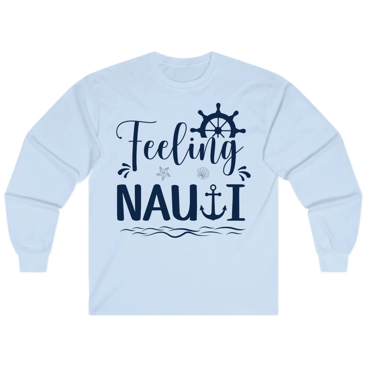Feeling Nautical Cruise Long Sleeve Tee in Light Blue
