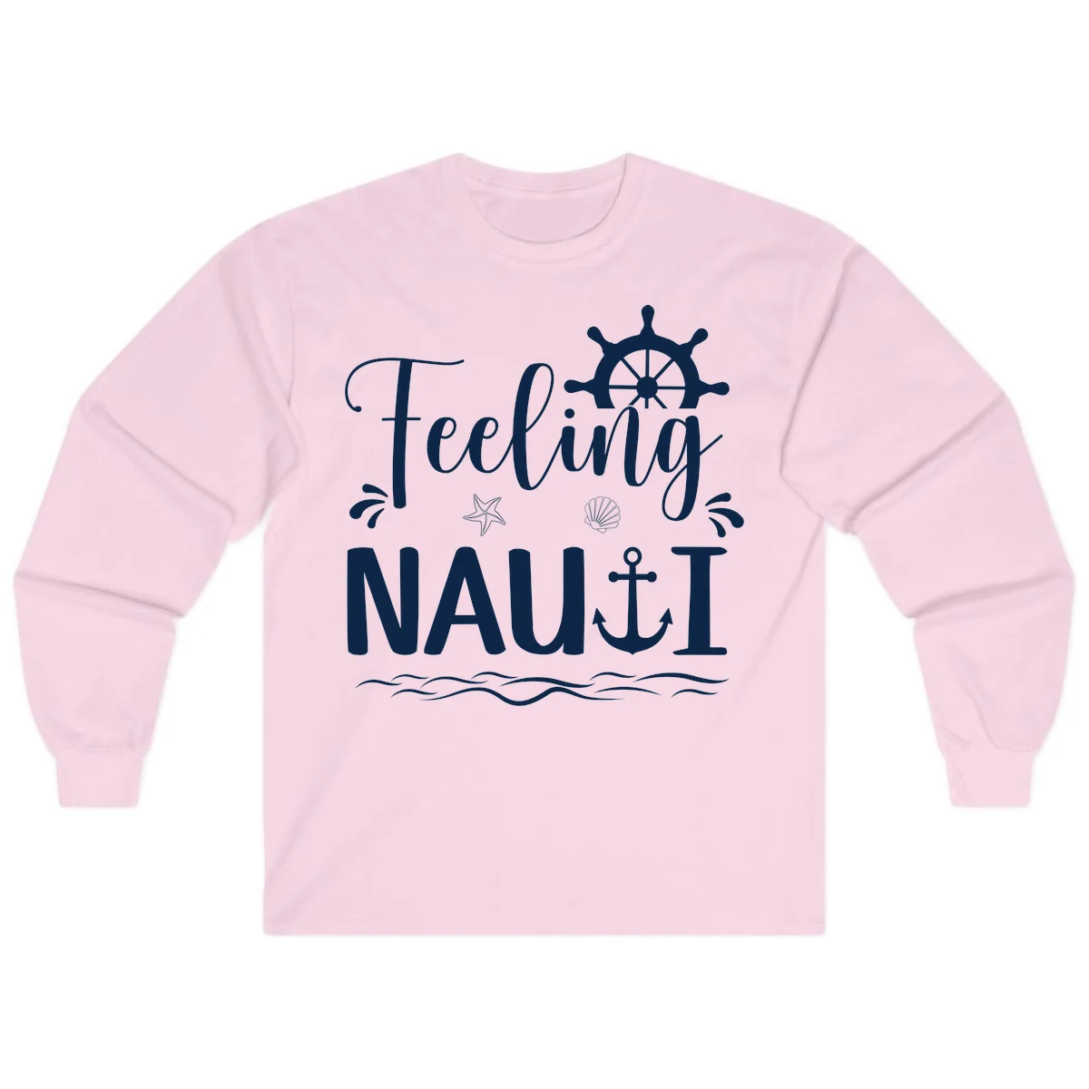 Feeling Nautical Cruise Long Sleeve Tee in Light Pink