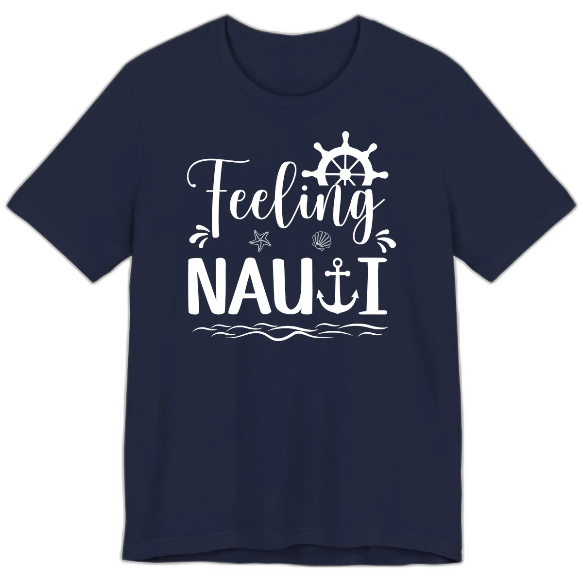 Feeling Nautical Premium Cruise Vacation Tee in Navy