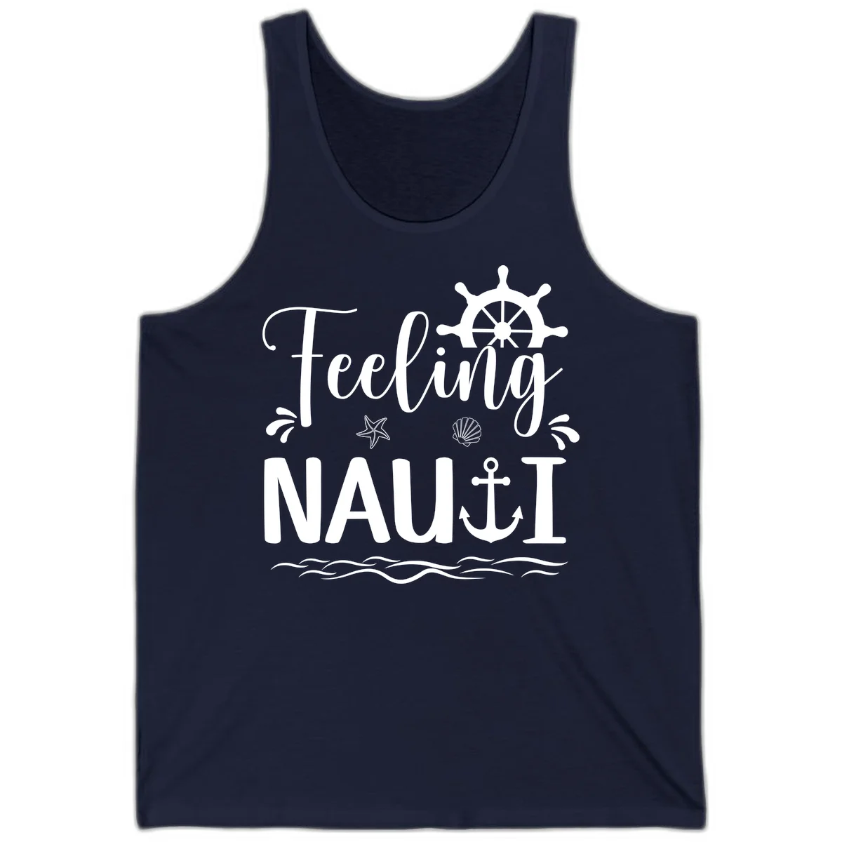 Feeling Nautical Cruise Vacation Tank Top in Navy