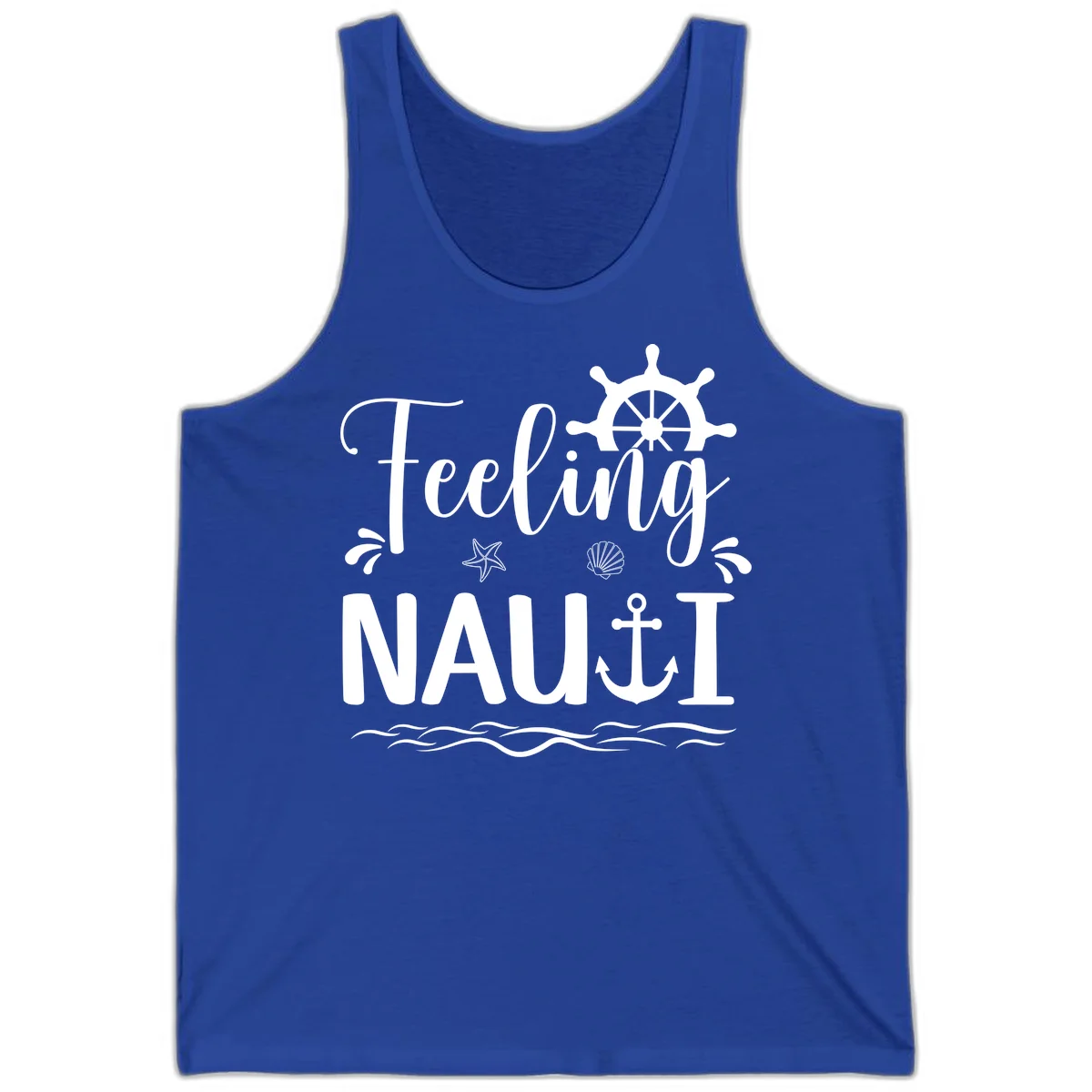 Feeling Nautical Cruise Vacation Tank Top in True Royal