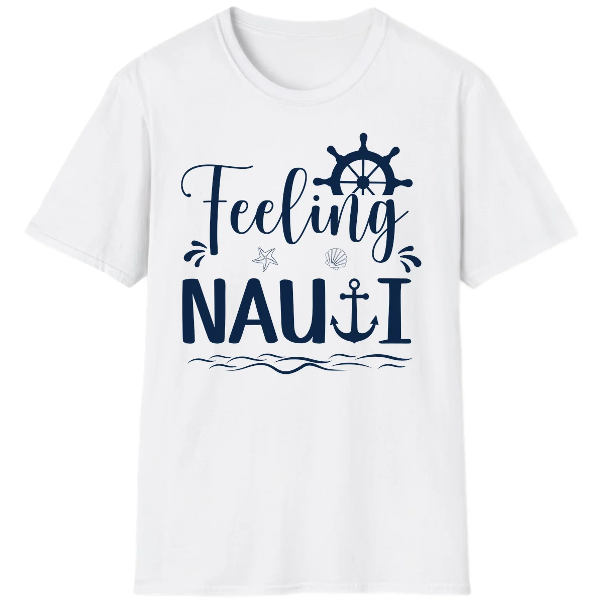 Feeling Nautical Cruise Vacation T-Shirt in White
