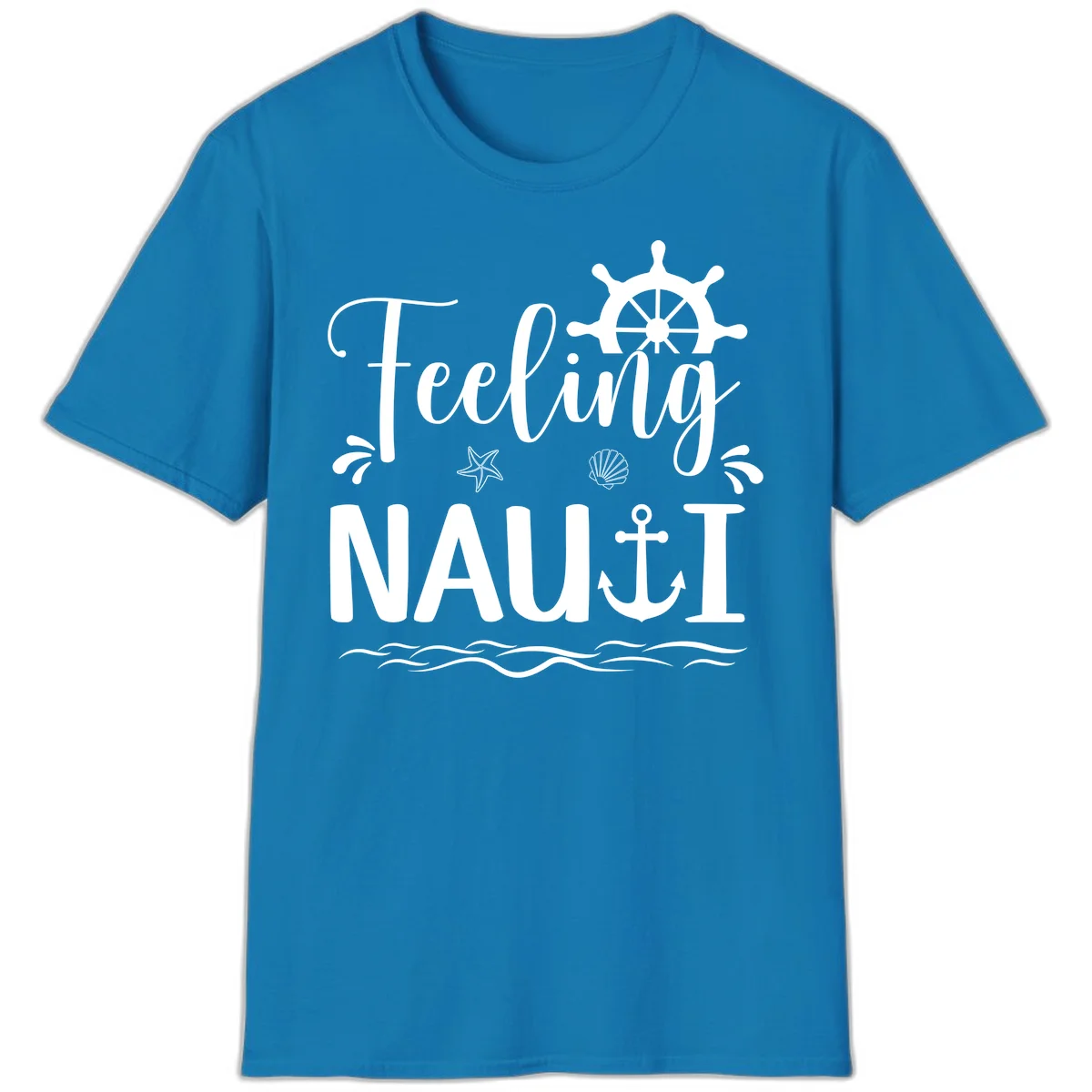 Feeling Nautical Cruise Vacation T-Shirt in Sapphire
