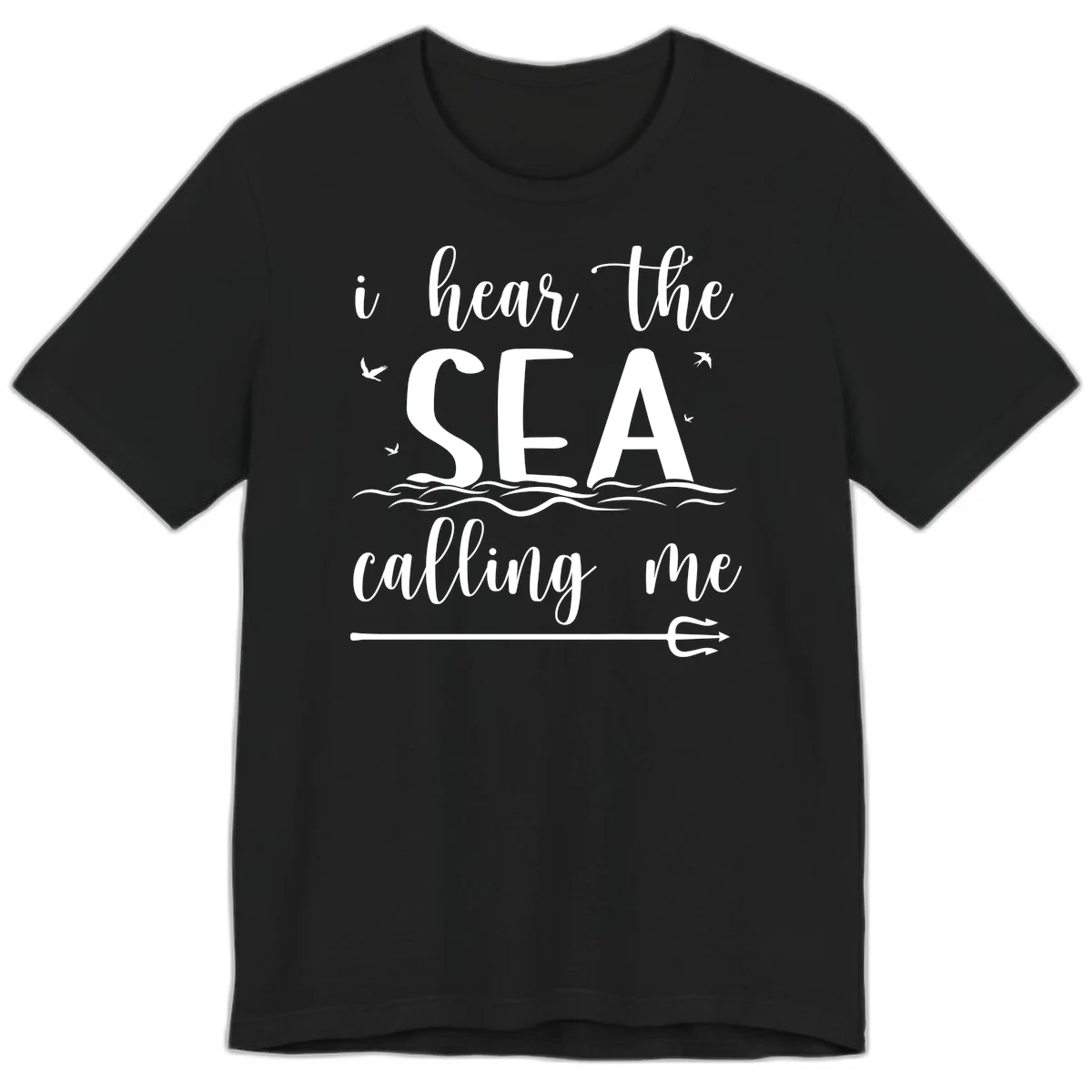 I Hear The Sea Calling Me Premium T-Shirt in Black