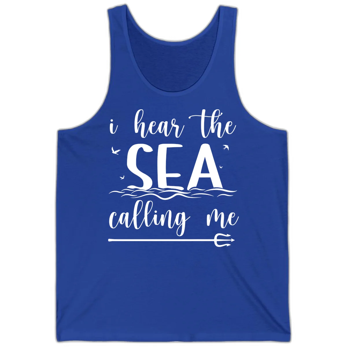 I Hear The Sea Calling Me Cruise Tank Top in True Royal