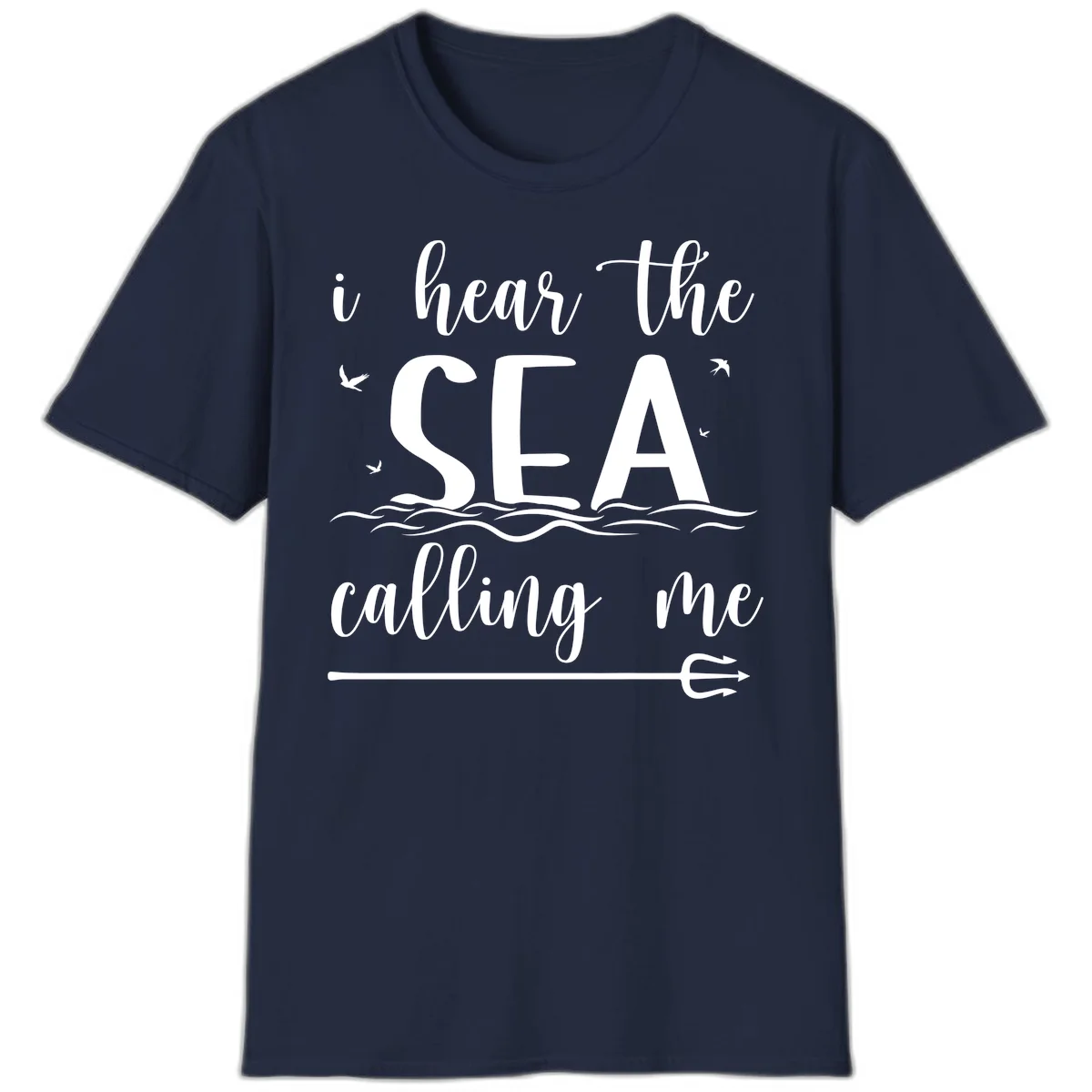I Hear The Sea Calling Me T-Shirt in Navy