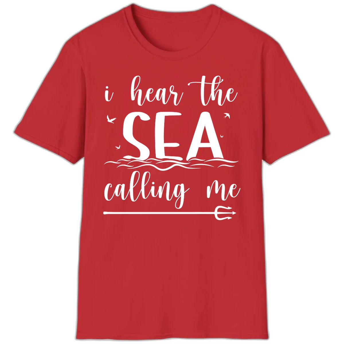 I Hear The Sea Calling Me T-Shirt in Red