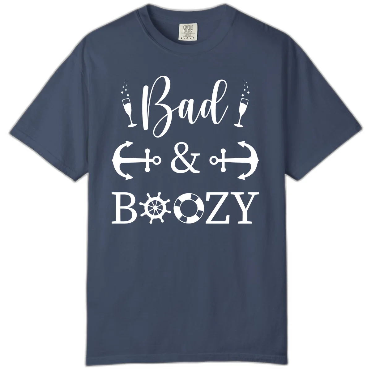 Bad & Bozy Nautical Cruise Design Comfort Color in Midnight
